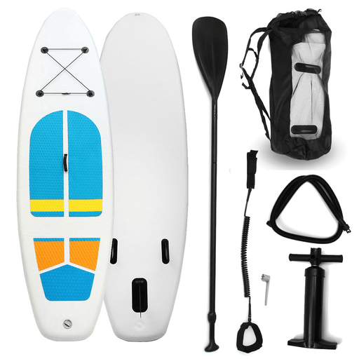 Outdoor 9.5Ft Inflatable Surfboard Set Stand up Saddle Surf Boat Wave Ride Water Sports SUP Board