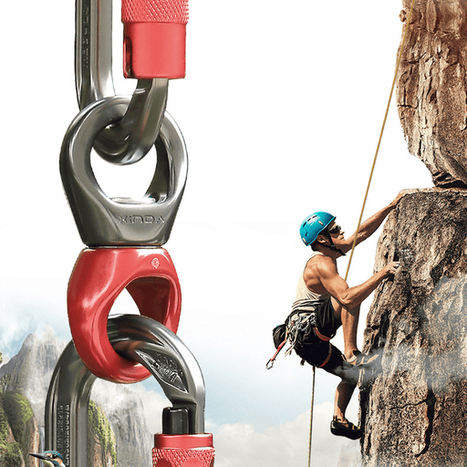 XINDA 30KN Outdoor Universal Ring High Quality Aluminum Swing Swivel for Anchoring Yoga Climbing