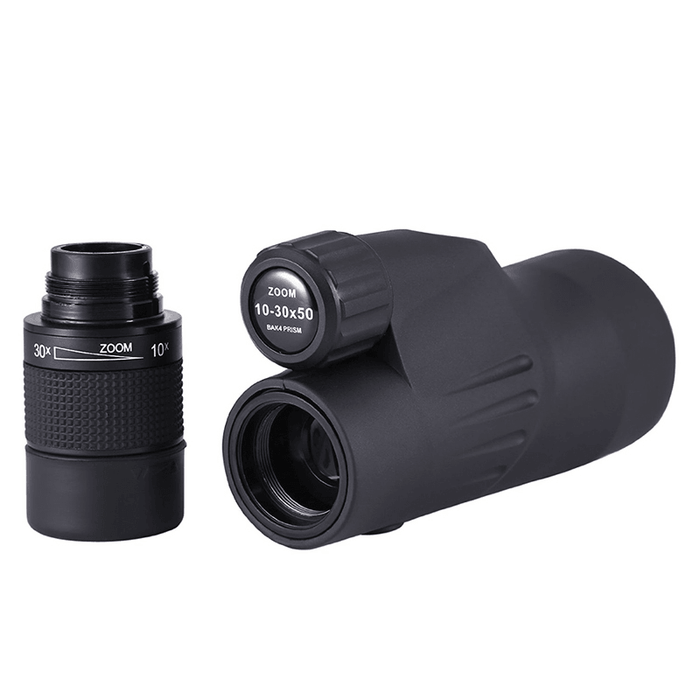 10-30×50 Monocular Telescope Adjustable BAK4 FMC Coated Handheld Bird Watching Smartphone