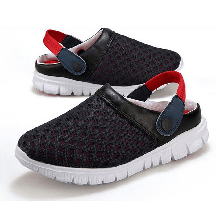 Plus Size Outdoor Mesh Slippers Breathable Sandals Summer Beach Casual Lazy Shoes