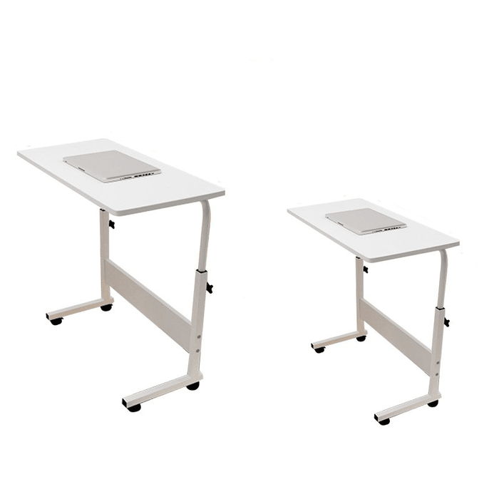 80Cm/60Cmx40Cm Movable Rolling Laptop Desk Table Adjustable Height Bedside Stand