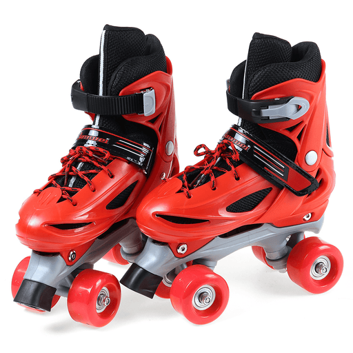 Kids Adjustable Roller Skates Double Line Skates for Children Two Line Skating Shoes with PVC 4 Wheels