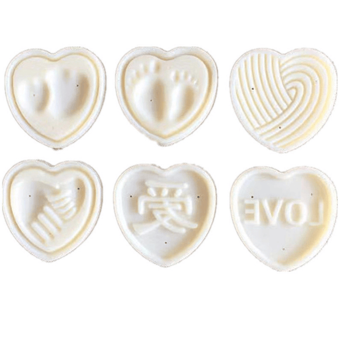 Heart Stamps Moon Cake Mould 3D DIY Mooncake Mold Mid-Autumn Festival Baking Accessories