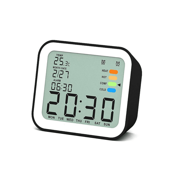 DC-13 Digital Alarm Clock Black Optional Snooze Function Travel Clock Home Travel