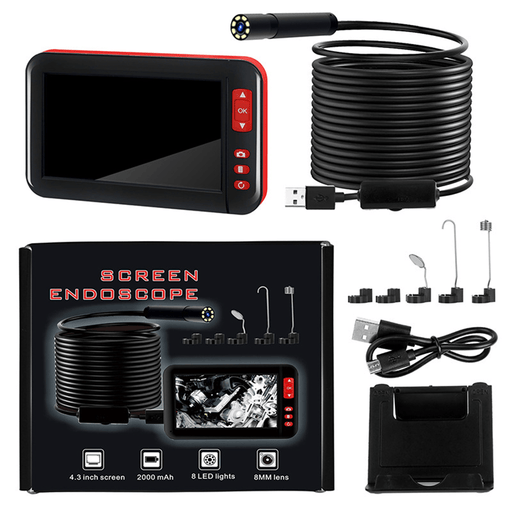 4.3 Inch Mini Endo-Scope Camera 1080P USB Cable Inspection Camcorder for Auto Repair Industrial Flexible Micro Cam