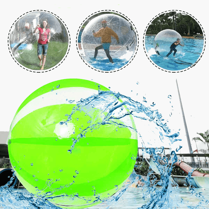 2M/6.6Ft Inflatable Float PVC Ball Soft Water Walking Ball with Zipper Swimming Pool Rolling Dance Ball Water Play Toys Kids Adult Green for Outdoor Water Sports Maxload 150KG