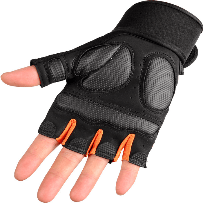 KALOAD 1 Pair Neoprene Weight Lifting Glove Anti-Slip Half Fingers Gloves Fitness Exercise Training Sports Gloves