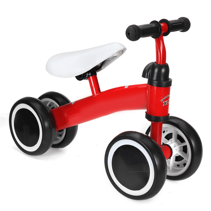 4 Wheels Kids Balance Bike Walker No Pedal Children Learning Walk Scooter for 1-3 Years Old Outdoor Cycling