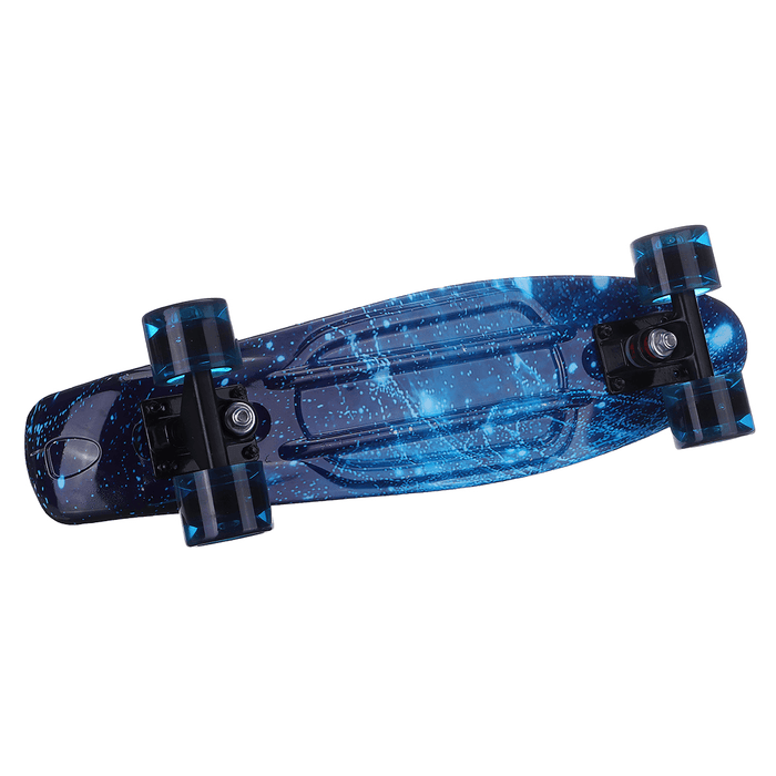 22" Mini Skateboards Kids Sport Long-Board with LED Wheels for Children Beginners Ages 6-12