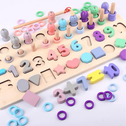 Kids Children Wooden Numbers Math Puzzle Board for Toddlers Educational Early Learning Toys