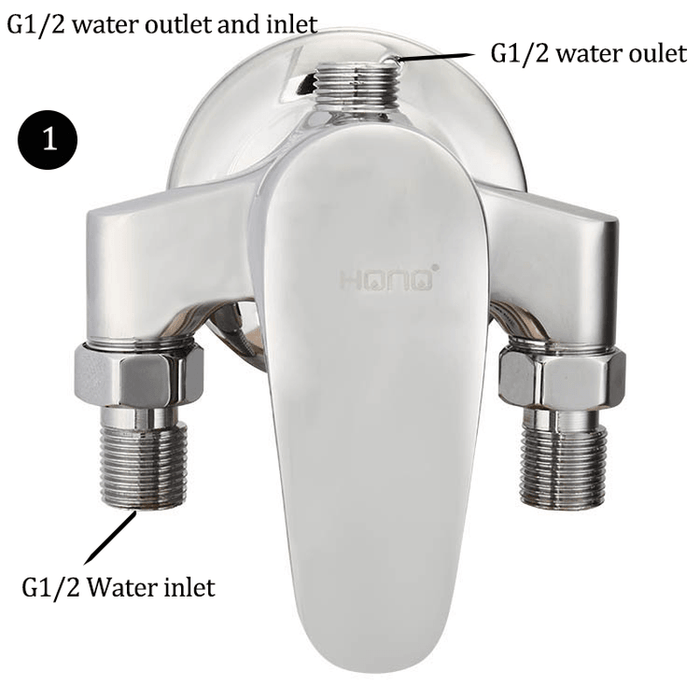 Bathroom Copper Unfold Install Water Heater Mixing Valve Hot and Cold Water Faucet Switch