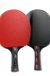 2 Pcs Table Tennis Racket Professional Wood Rubber Table Tennis Paddle Sport Equipment