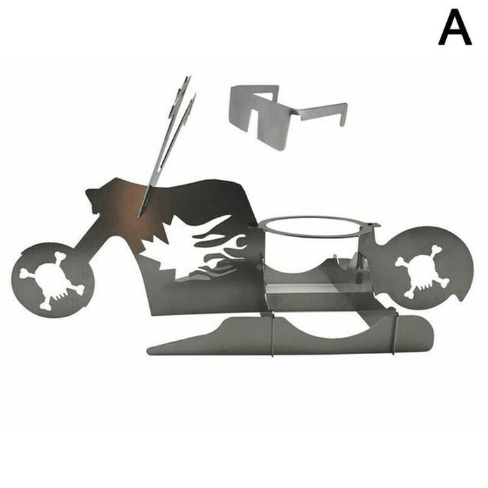Chicken Stand Funny American Motorcycle BBQ Steel Rack Tools Funny Roast Chicken Rack Grilling Roast Rack for Party Family Events Camping