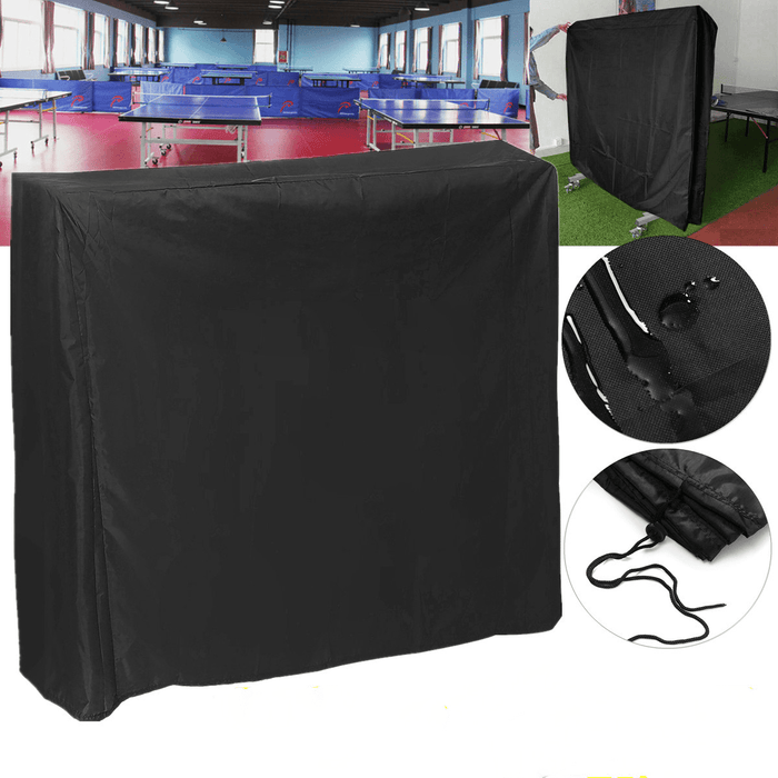 Black Table Tennis Protector 160Cm Waterproof Dustproof Ping Pong Table Storage Cover