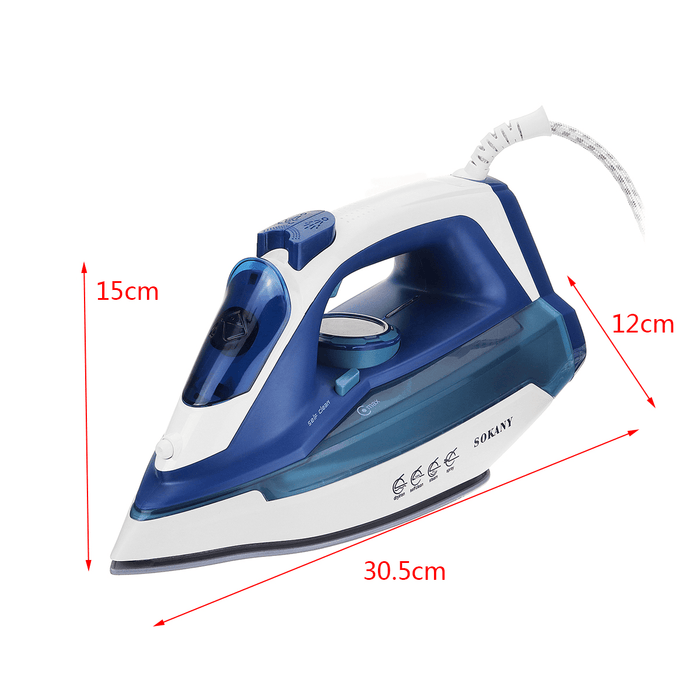 Electric Steam Iron with Charging Base 5 Level Temperature Control Overheat Protection Steam Clothes