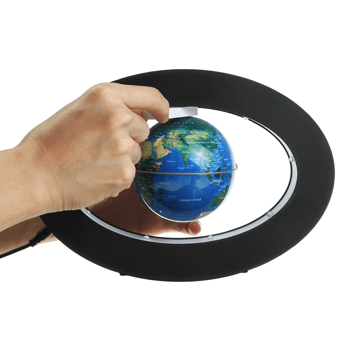 3.5" LED Lamp Magnetic Levitation Floating Globe World Map 110-220V Home Office Desktop Decor