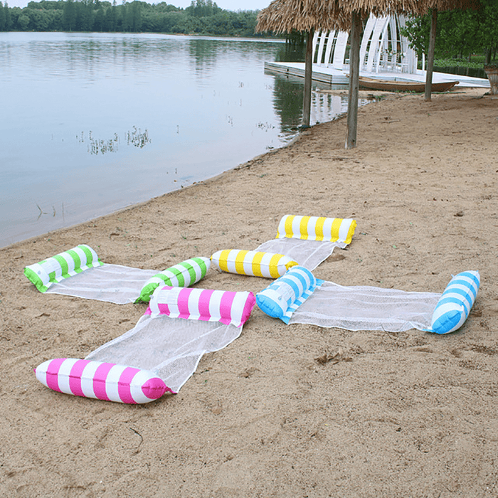 Inflatable Floating Water Hammock Portable Float Pool Lounge Bed Swimming Chair for Home Outdoor Accessary