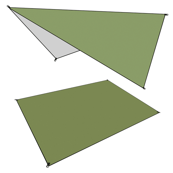 210D Oxford Fabric Army Green Moisture-Proof Tent Shelter Folding Awning Tarp Hammock Rain Sunshade Picnic Mat Outdoor Camping Trave