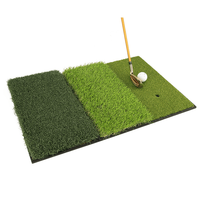 64*41CM 3-In-1 Golf Hitting Mat Multi-Function Tri-Turf Golf Practice Training for Chipping Practice Indoor/Outdoor Golf Training Tools