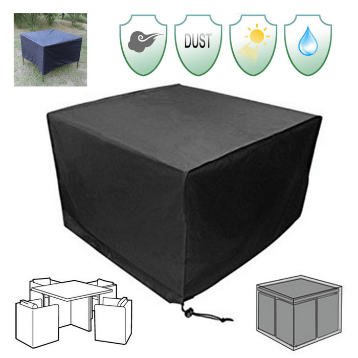 Ipree® 115X115X74Cm Outdoor Garden Yard Patio Waterproof Cube Table Furniture Cover Rain Protection