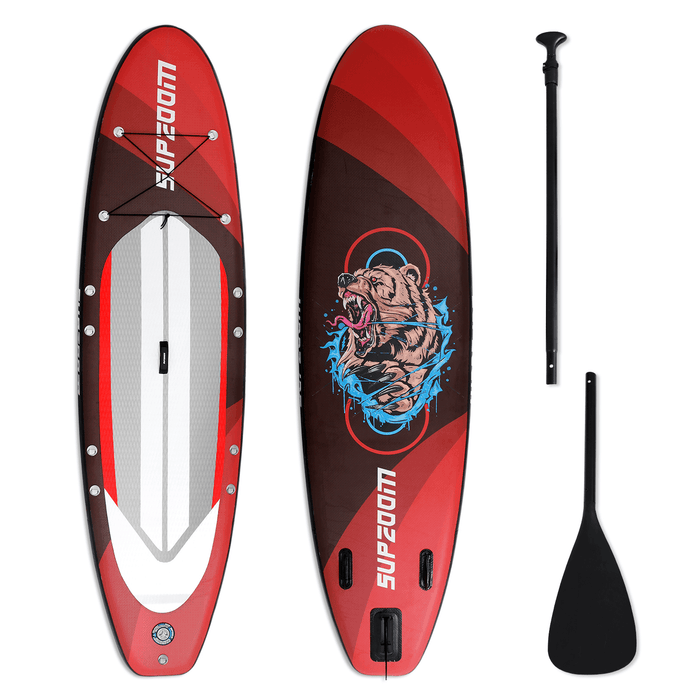 [US Direct] SUPZOOM Inflatable Surfing Paddle Board EVA Non-Slip Inflating Stand-Up Surfboard Light Weight Portable with Pump Paddle Bag Max Load 125Kg