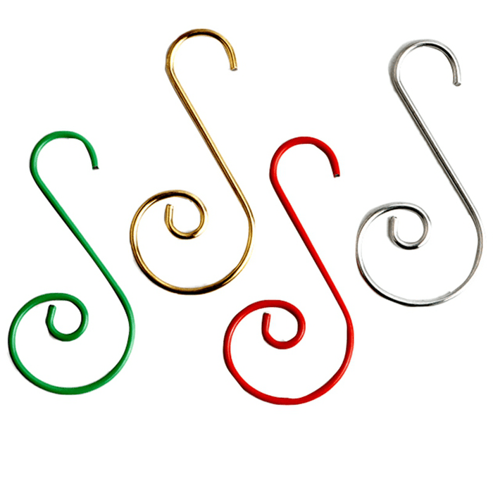 20 Pcs 1.0*25*50MM Christmas Ornament Hooks S-Shaped Flower Hook Perfect for Christmas Tree Decorations