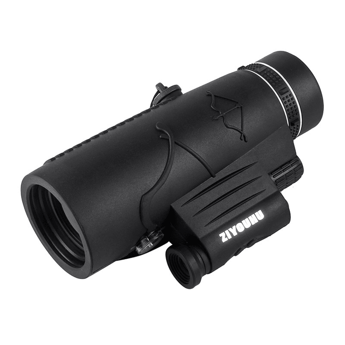 ZIYOUHU 12X50 4 in 1 HD Monocular FMC Green Coated Film Telescope Low Light Level Night Vision 1500M/9500M with Laser Light Flashlight Compass