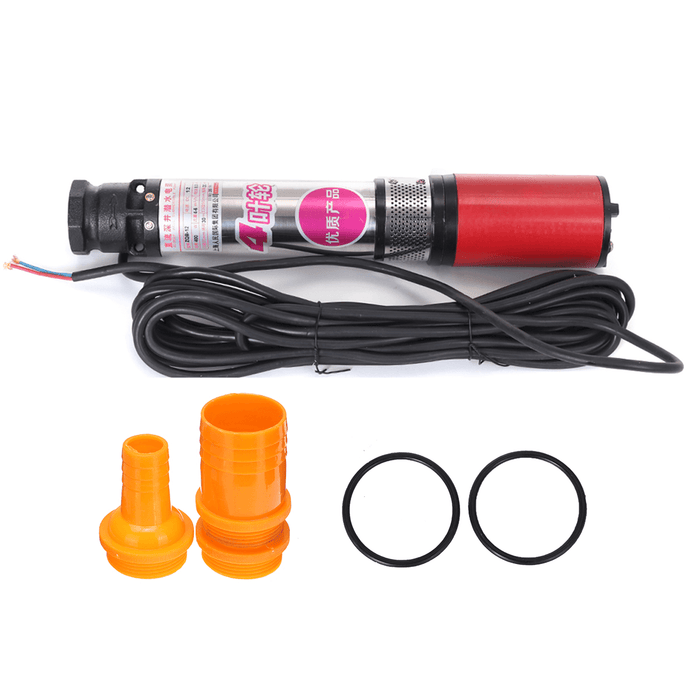 12V/24V/48V Solar DC Submersible Deep Well Pump 10 Metre Cable for Battery Car Agricultural Irrigation Water Pump