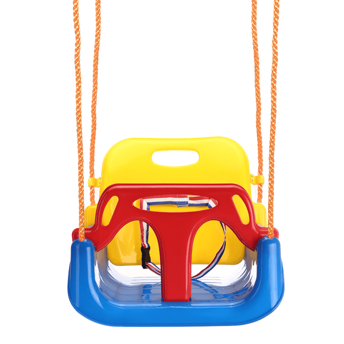 3-IN-1 Outdoor High Back Toddler Baby Swing Set Children Full Bucket Seat Swing for outside Playground Park