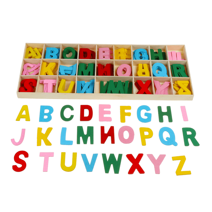 Wooden Alphabet Scrabble Toy Letters Number Educational Craft Children Kids Learning Toys Gift