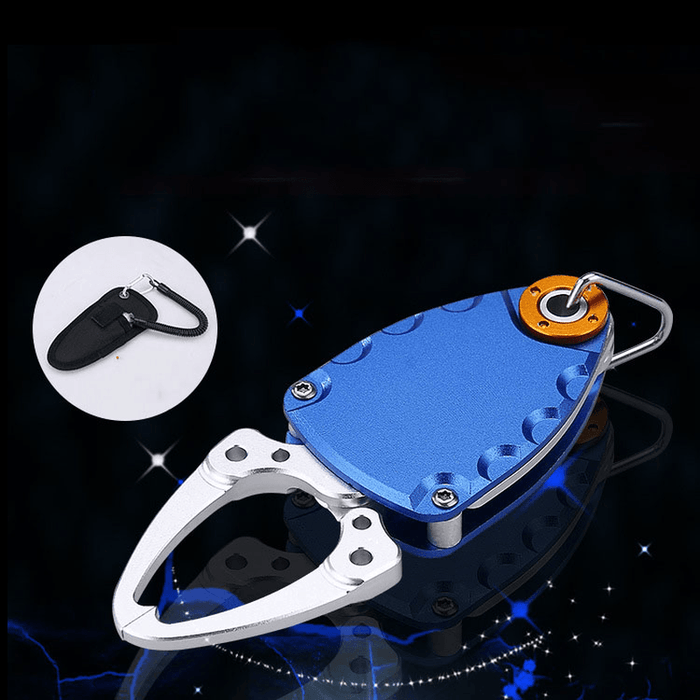 ZANLURE Space Aluminum Mini Fish Controller Outdoor Portable Fishing Pliers Fishing Trap Fishing Tools-Sliver/Black/Blue