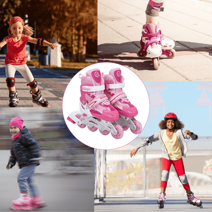 Single Flash Skates Skate Shoes Inline Skates Adjustable Inline Skates Speed Skates Breathable Adult Children'S Roller Skates