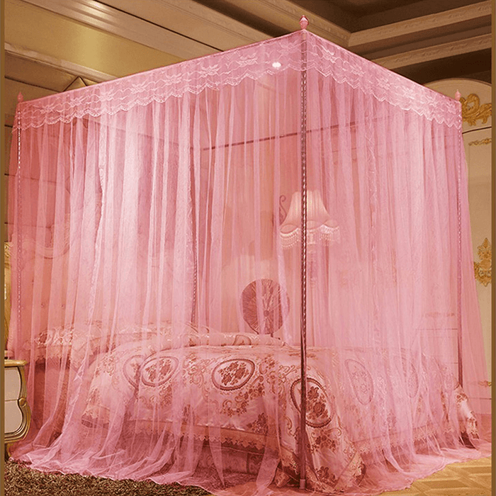 1.8 X 2M Luxury Princess Style Bed Netting Curtain Panel Bedding Canopy Four Corner Mosquito Net