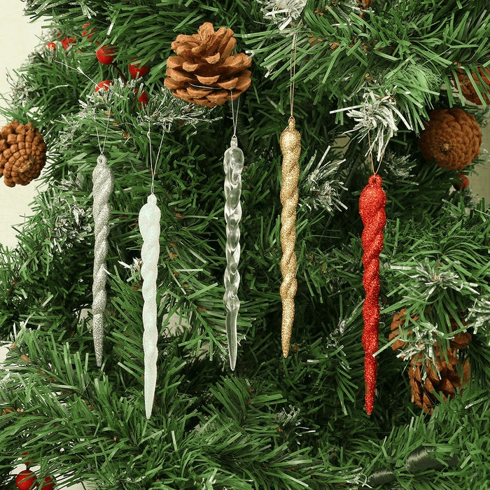 2020 Christmas Tree Ornament Simulation Ice Christmas Tree Hanging Decoration Icicle Prop for DIY New Year Party Xmas Home Decor