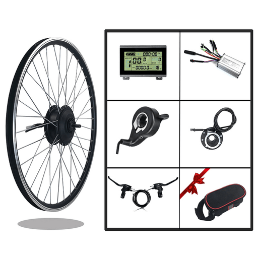 BIKIGHT KT-LCD3 Display Ebike Conversion Kit 24V 250W Front Drive Motor Bike Wheel Hub Motor Electric Bicycle Conversion Kit
