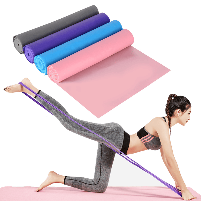 1.5M Anti-Slip Yoga Stretch Elastic Strap Pilates Resistance Band Home Fitness Gym Exercise Tools