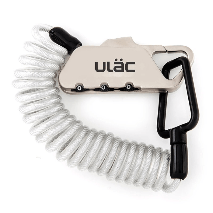 ULAC K2S Bicycle Combo Lock 1.2M Extended Spiral Cable 3 Digits Combination Resettable Light Weight Compact Portable Lock