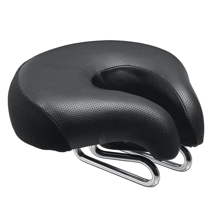 BIKIGHT Widen Bicycle Noseless Saddle Bike Bicycle Cycling Noseless Saddles Wide Large Soft PVC PU Pad Seat