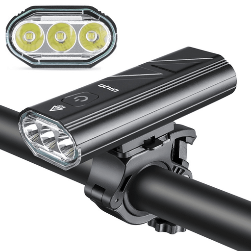 GIYO Bike Light 5-Modes 3*T6 LED Bicycle Front Light USB Charging Bike Headlight Flashlight for MTB Road Bicycle