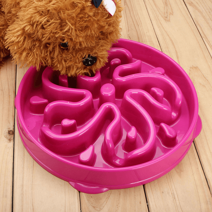 Dog Slow Food Bowl down Eating Feeder Dish Pet Dog Cat Feeding anti Slip Gulp