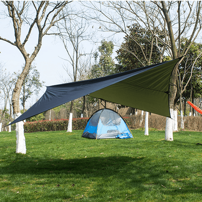 Outdoor Tent Sunshade Portable Hammock Rain Fly Waterproof Tent Tarp Camping Backpacking Tarp