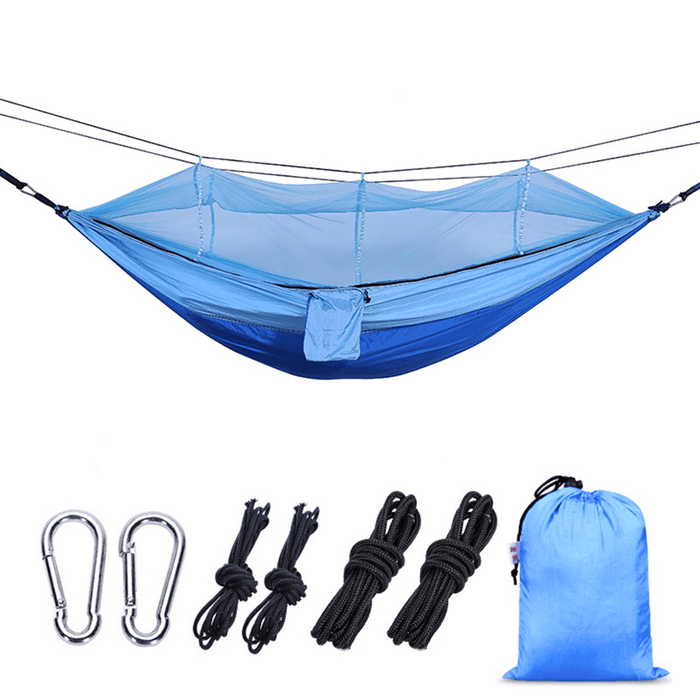 Ipree® 260*140CM with Mosquito Net Portable Travel Hammock Comfortable Hommock Camping Bed Fits 2 Persons