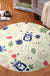 Multicolor Animal Pattern Rug Polyester Kids Rug Washable Anti-Slip Pet Friendly Area Rug for Children's Room