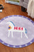 Multicolor Animal Pattern Rug Polyester Kids Rug Washable Anti-Slip Pet Friendly Area Rug for Children's Room