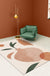 Orange Bottle Pattern Rug Polyester Modern Rug Washable Anti-Slip Pet Friendly Area Rug for Living Room