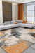 Creative Orange Industrial Rug Polyester Abstract Rug Washable Pet Friendly Non-Slip Carpet for Living Room