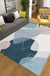 Green and Grey Colorblock Rug Polyester Modern Rug Washable Anti-Slip Pet Friendly Area Rug for Living Room