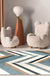 Casual Modernism Rug Green and Brown Striped Pattern Rug Pet Friendly Anti-Slip Washable Area Rug for Decoration