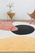 Stylish Nordic Rug Multicolor Colorblock Rug Pet Friendly Anti-Slip Washable Area Rug for Decoration