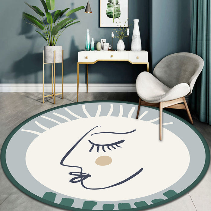 Character Rug Polyester Modernist Rug Washable Anti-Slip Pet Friendly Area Rug for Living Room